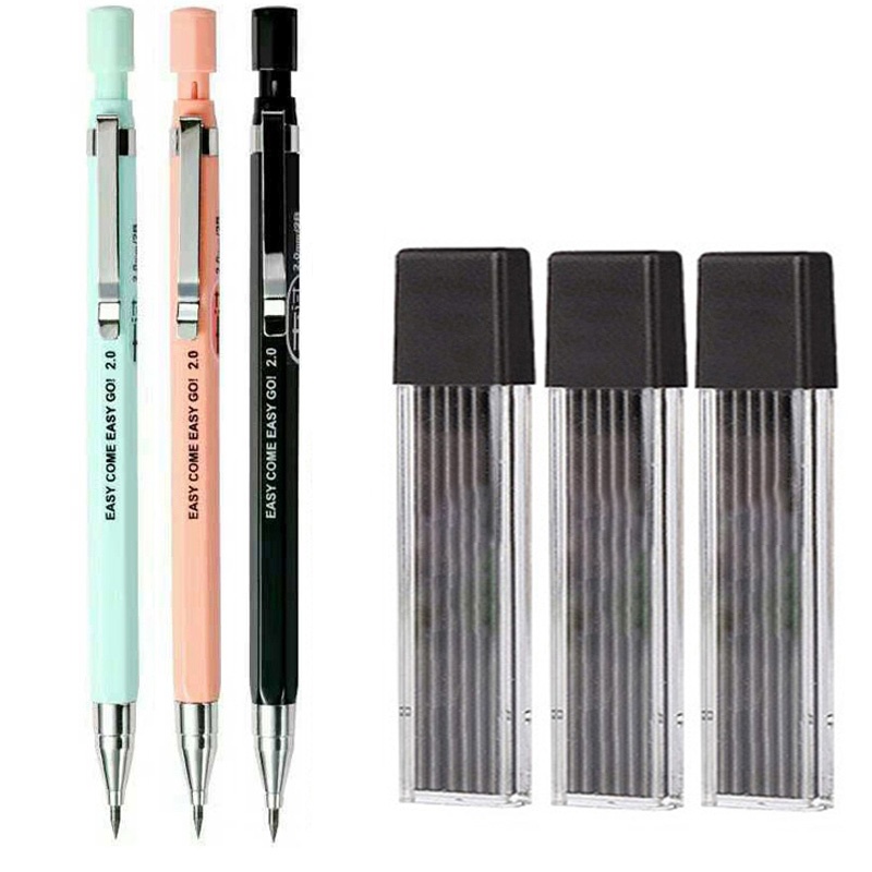 Staedtler Pencil Lumocolor - メカニカルペンシルセット 2.0mm 2B黒/カラー芯リフィル付き、筆記、スケッチ、アート、描画、絵画、学校用自動ペンシル