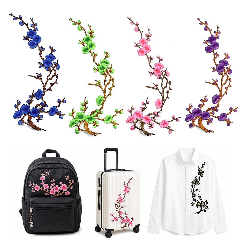 DIY桜の花アイロン接着パッチ アイロン接着＆縫い付け ホッ - Applique Patch Flower のレビューと価格