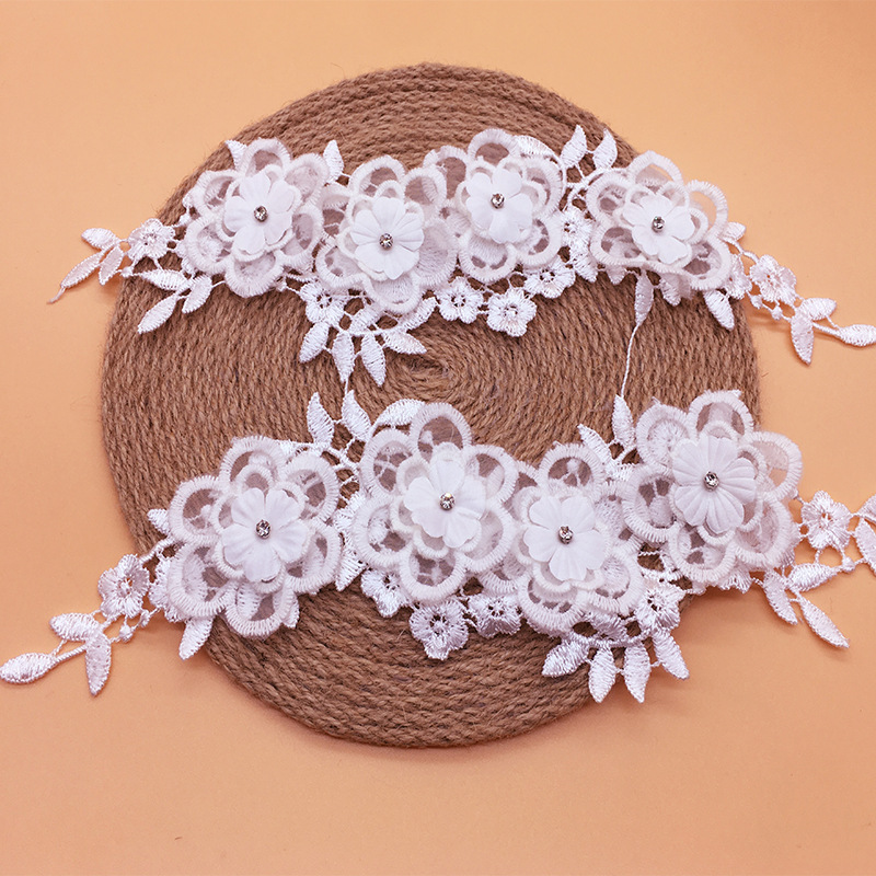 2 ペア/ロットメッシュファッショナブルな衣装フラワーリボン - Applique Patch Flower のレビューと価格