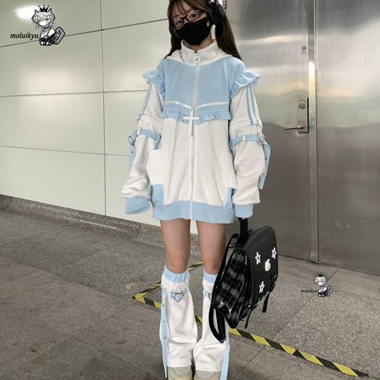 Y2K カワイイ猫耳パーカー レディース ピンク ブラック  - Embellish Knit のレビューと価格