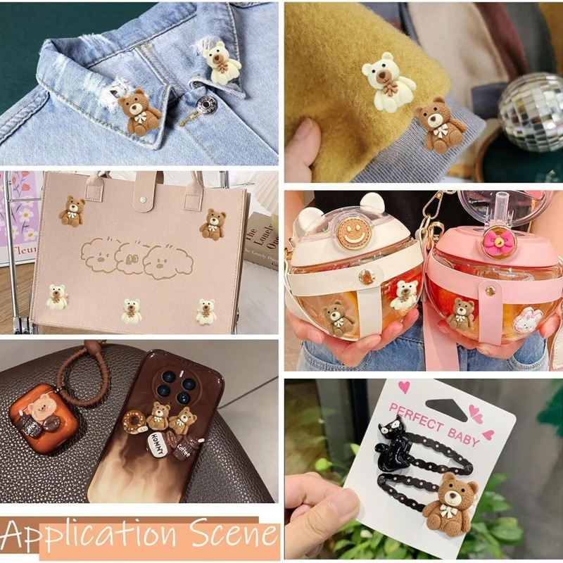 10/30/50 個樹脂テディベアカボションフラットバック  - Embellishments For Scrapbooking のレビューと価格