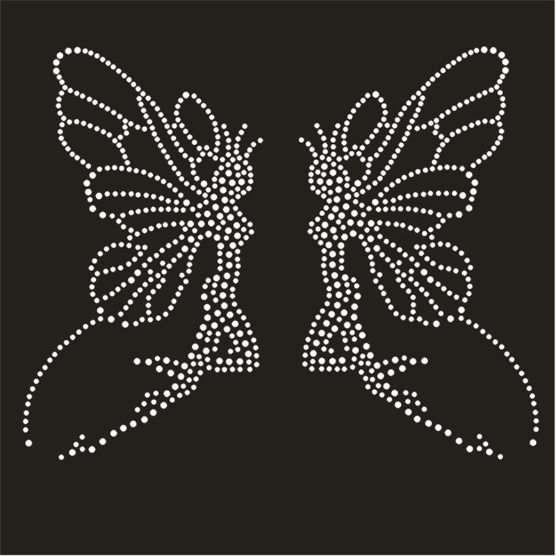 ラインストーンのモチーフが描かれたTシャツ,透明な蝶のパッチ - Hotfix Rhinestone Sheet のレビューと価格