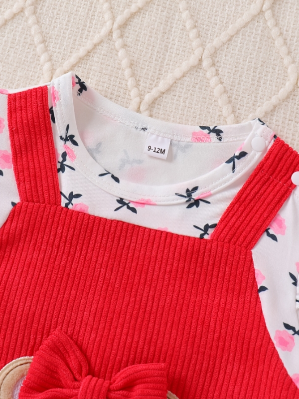 春秋の女の赤ちゃんロンパースラウンドネックプリントパッチワー - Embellish Knit のレビューと価格